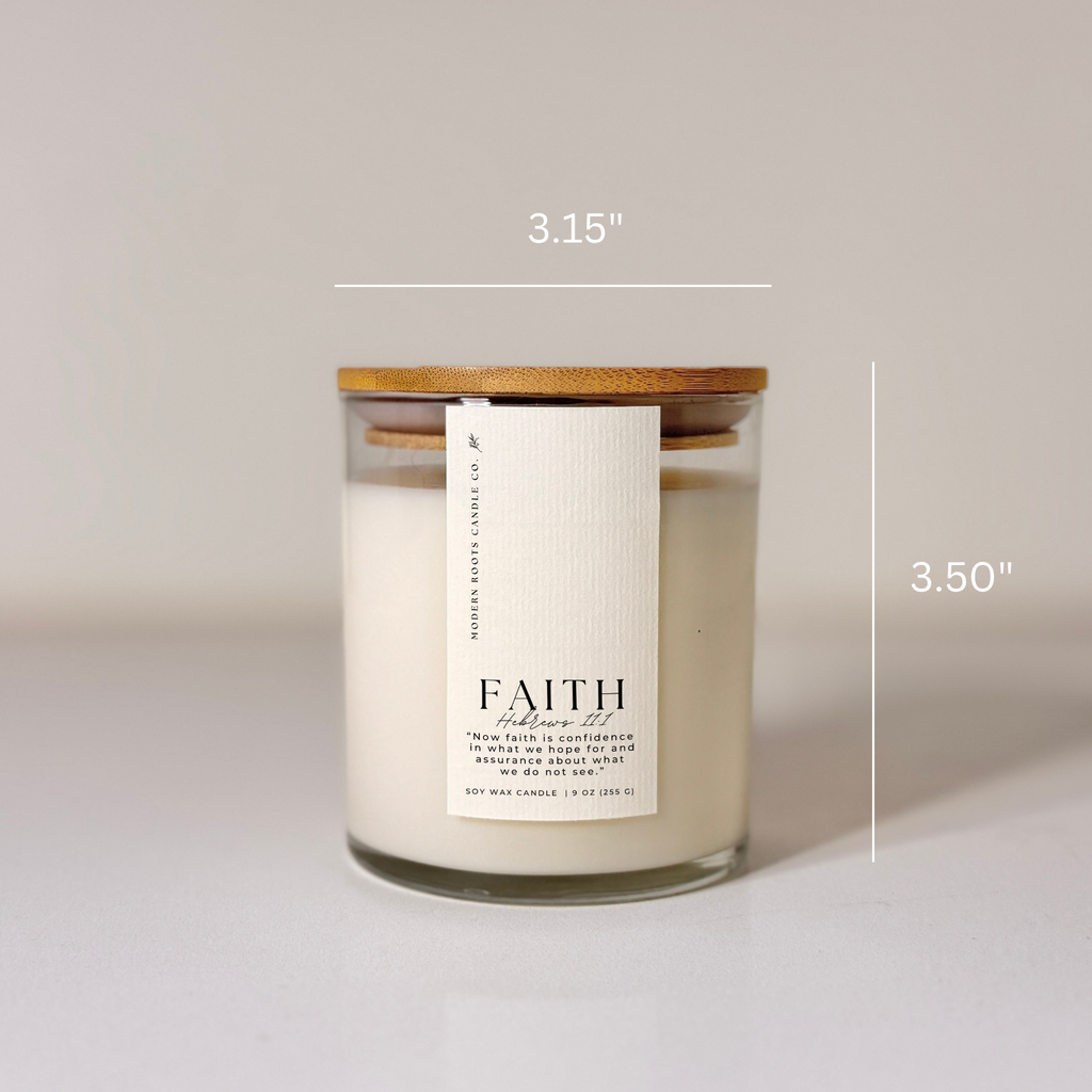 Faith Lily & Bergamot – 9 oz. Soy Candle Gift