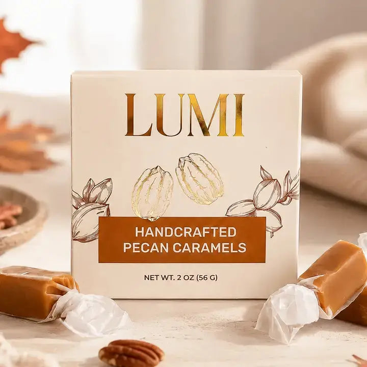 Fall Handcrafted Pecan Caramels – 2 oz