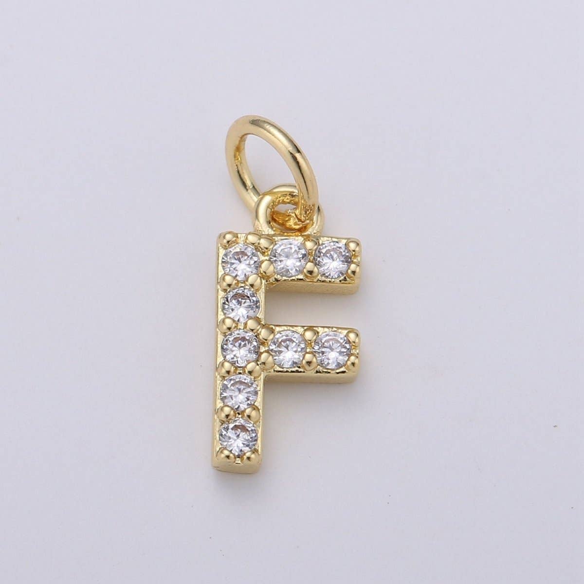 ✨ Gold Pavé Initial Charm