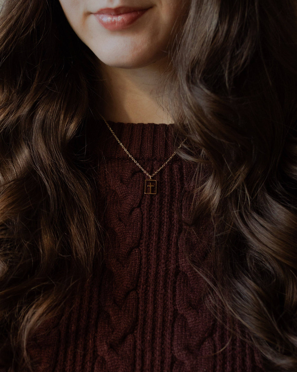Cut Out Cross Necklace – Minimalist Faith Necklace