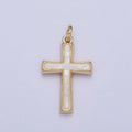 Shell Opal Cross Charm