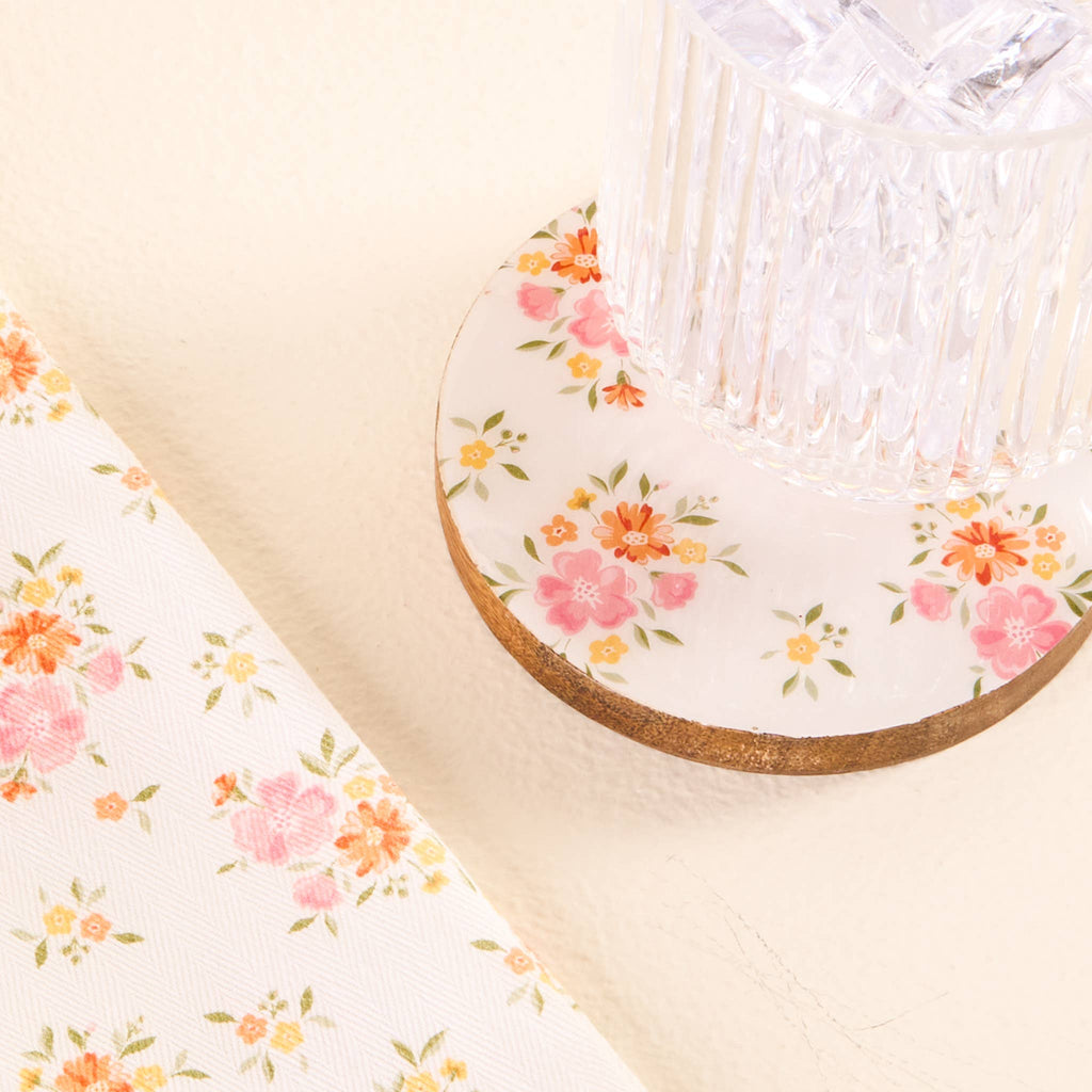 Wood Enamel Coaster - Endless Daydream Cream
