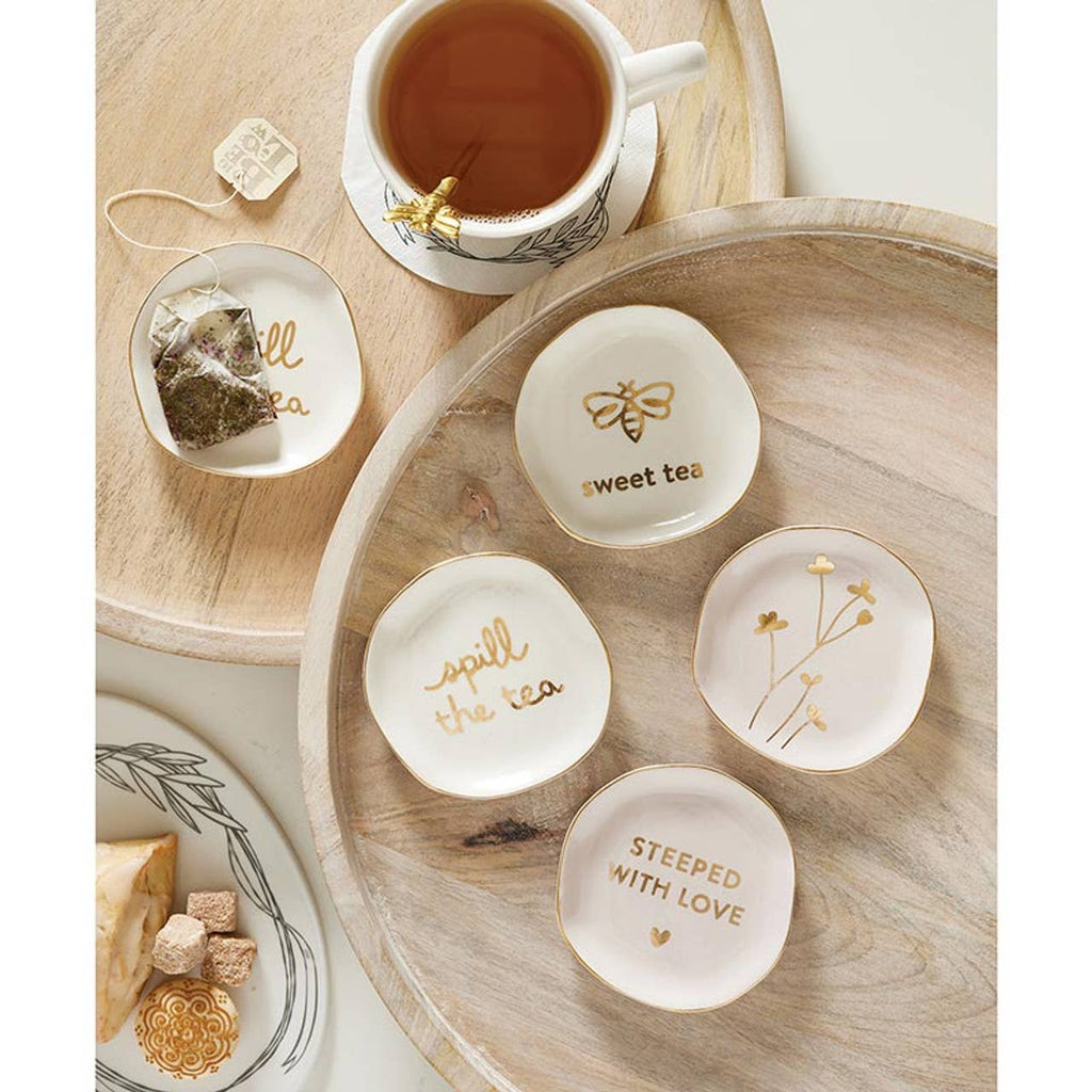 Ceramic Tea Bag Holder – Steeped with Love – Tea Lover Gift