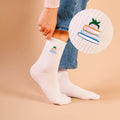 Book Nook - Embroidered Crew Socks