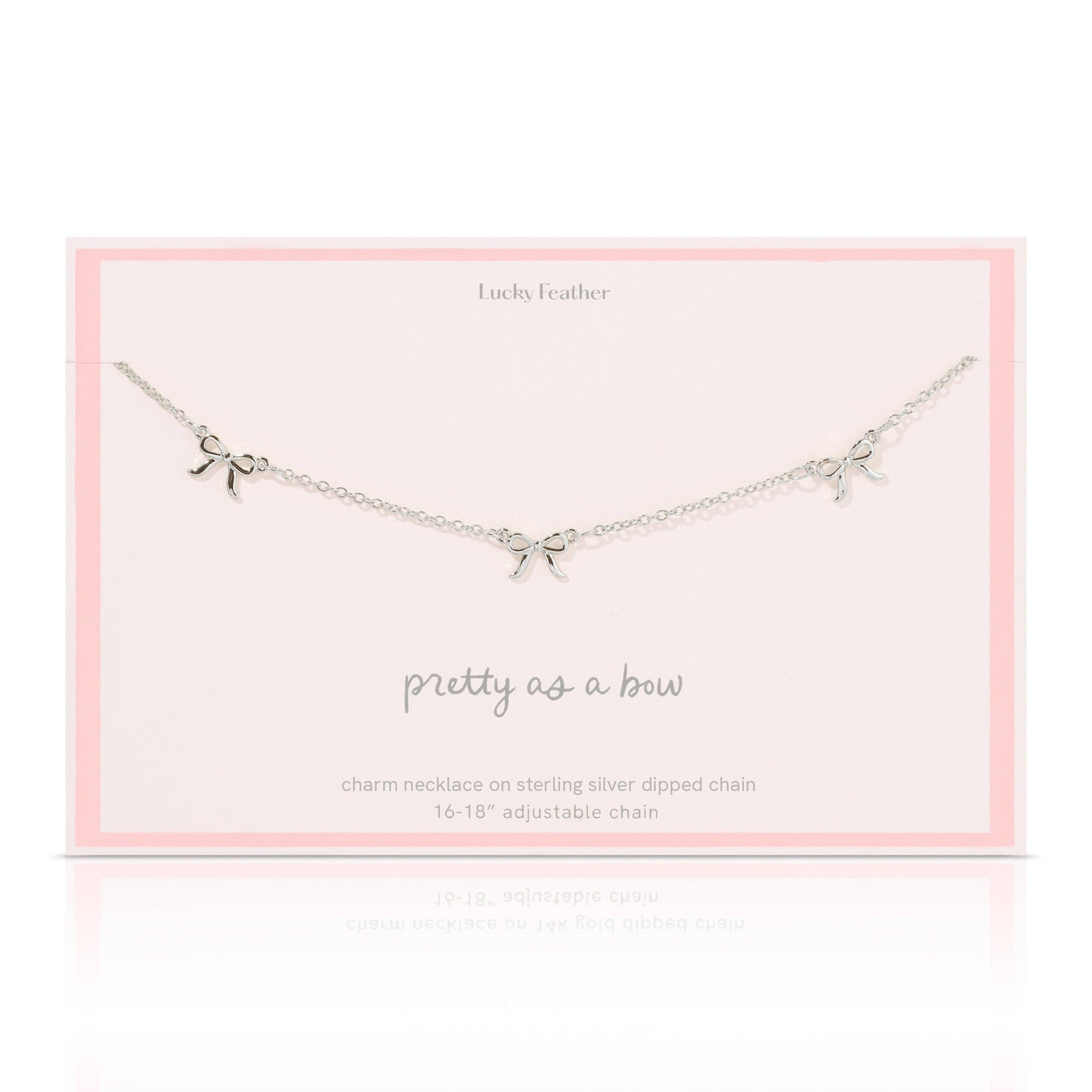 Beautiful Bows Necklace – Silver