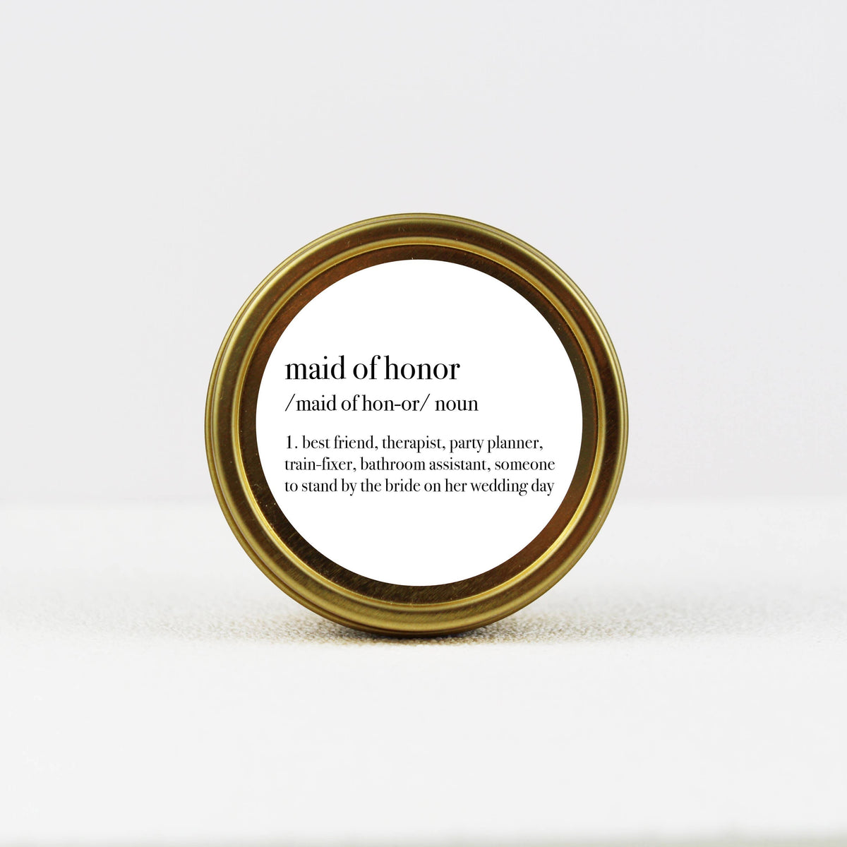 Maid of Honor Definition Soy Candle