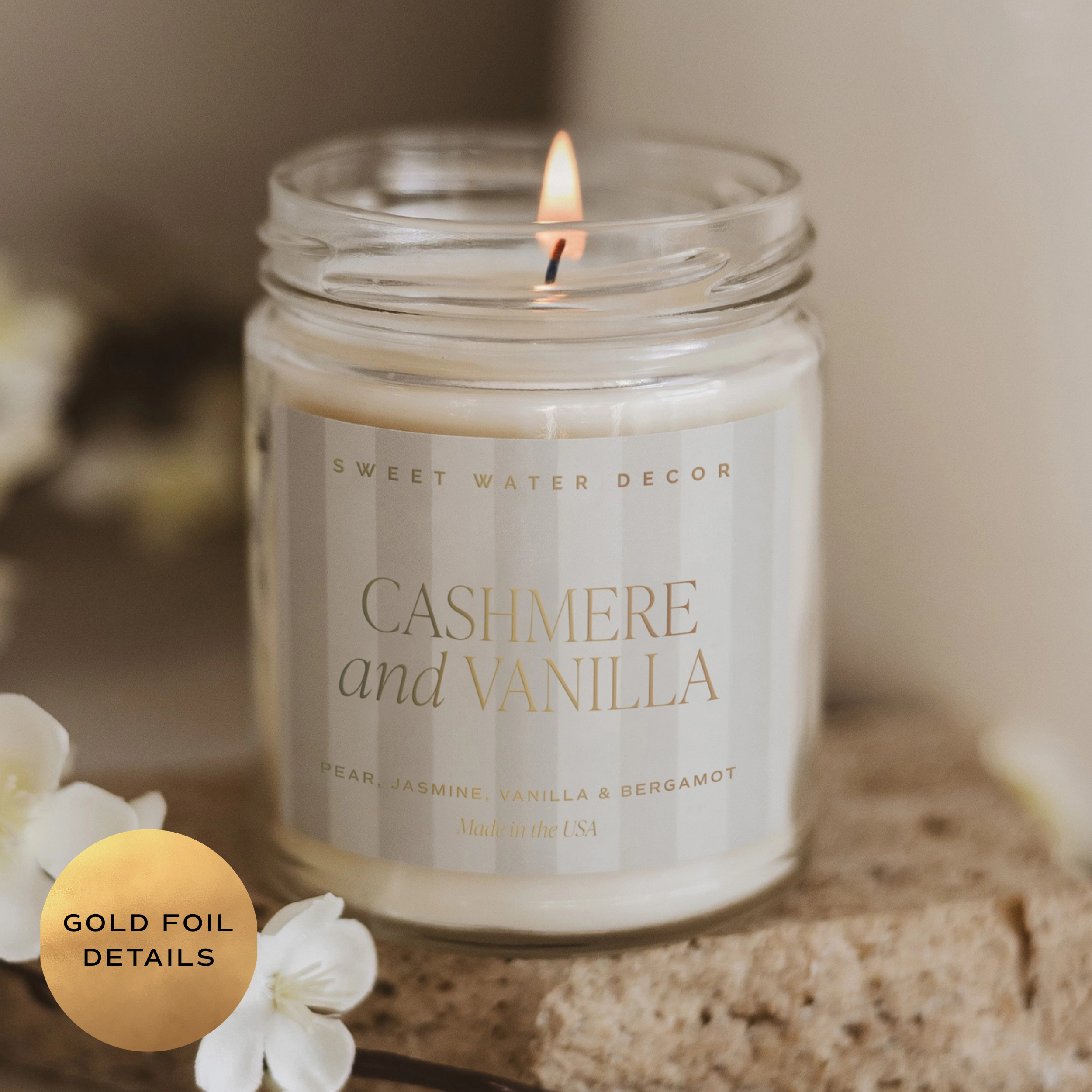 Cashmere & Vanilla Soy Candle – Warm Vanilla Home Fragrance