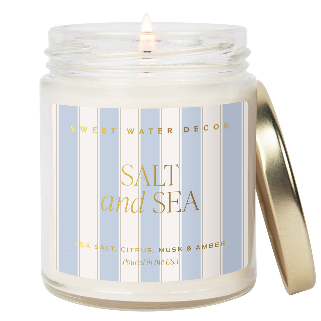 Salt & Sea Soy Candle – Fresh Coastal Home Fragrance