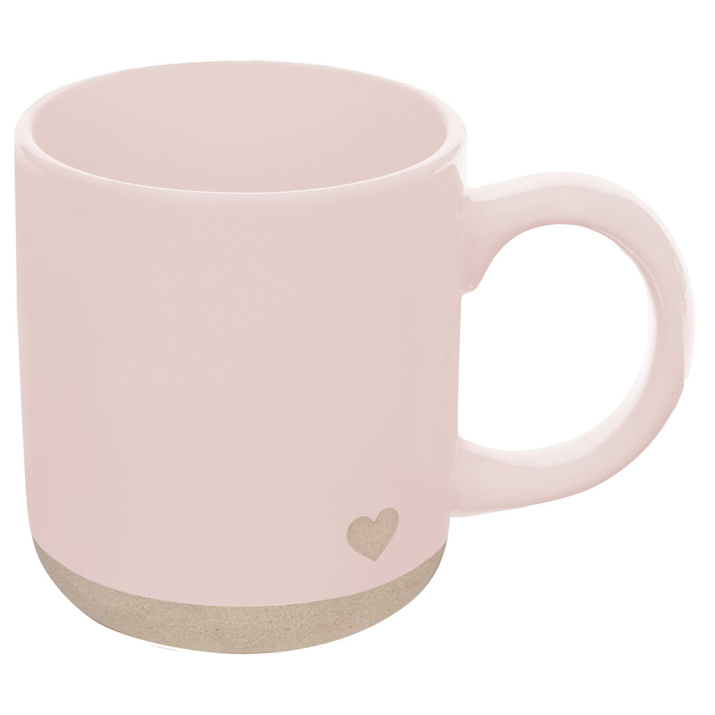 Pink Heart Stoneware Coffee Mug – Gift Mug