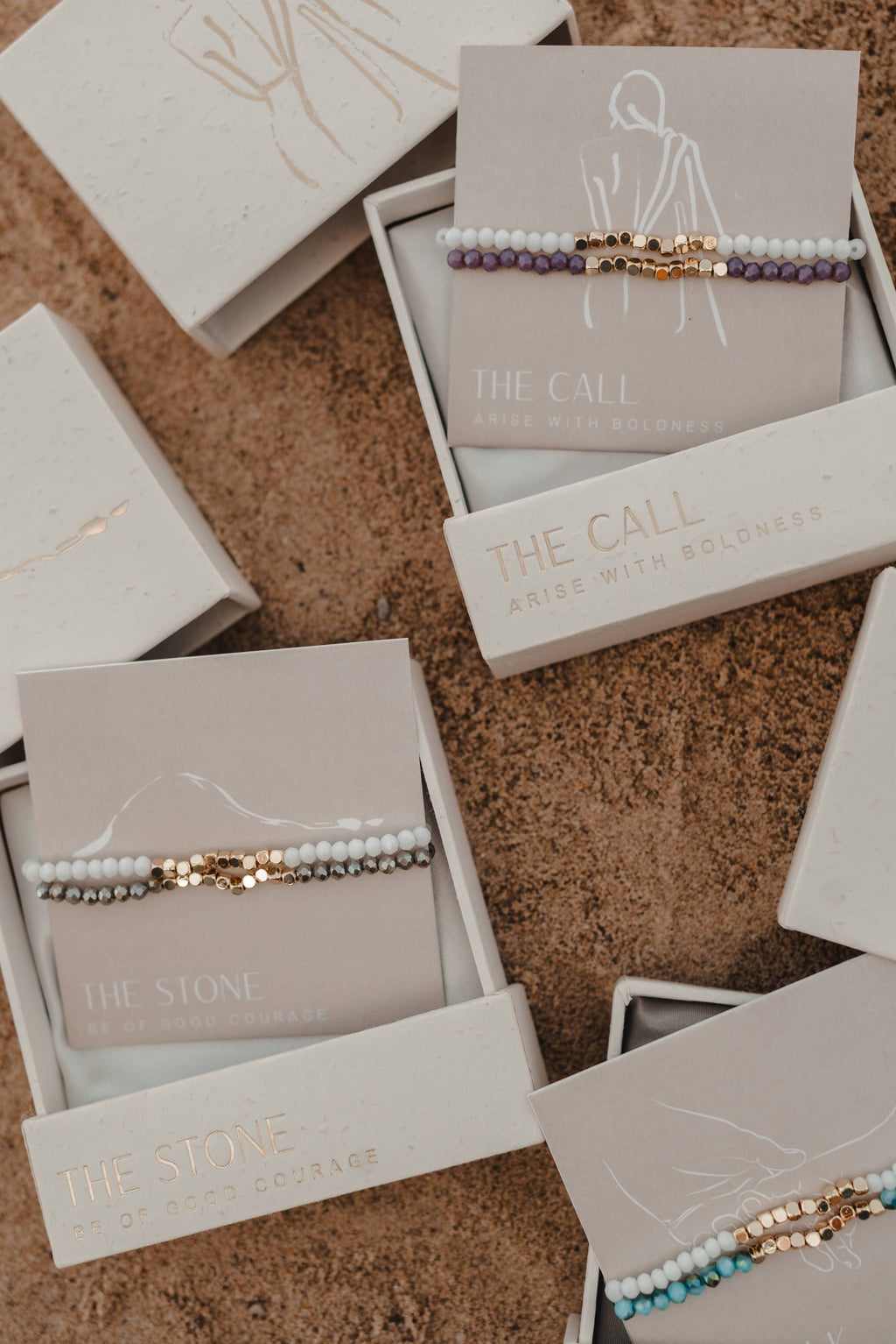 The Stone Bracelet Set – Faith & Courage Bracelet Set