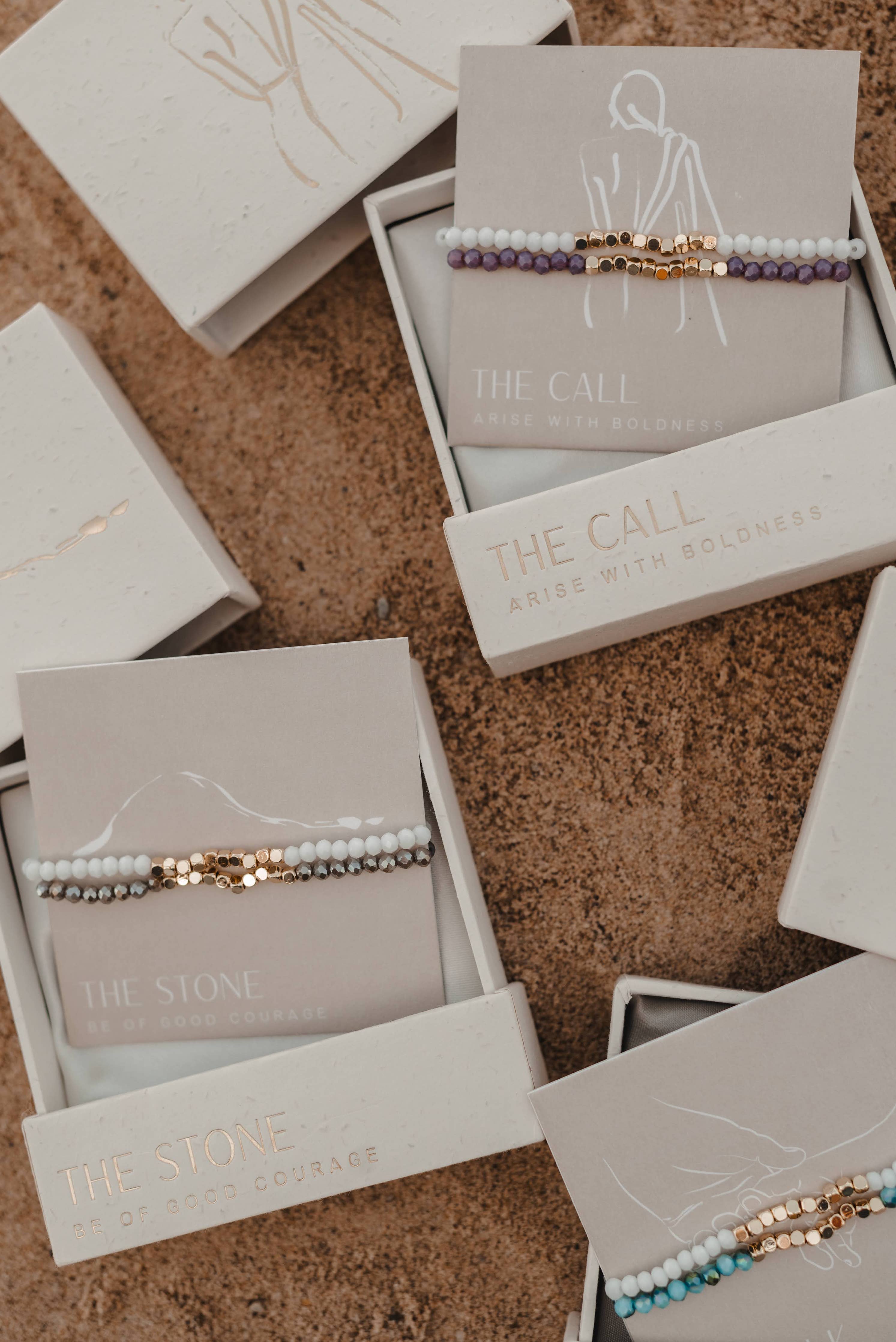The Stone Bracelet Set – Faith & Courage Bracelet Set