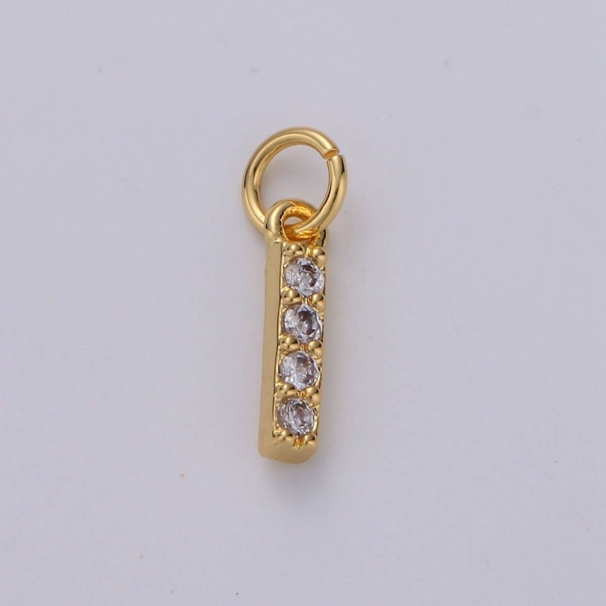✨ Gold Pavé Initial Charm