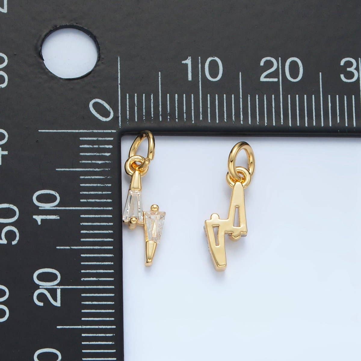 ⚡ Crystal Lightning Bolt Charm