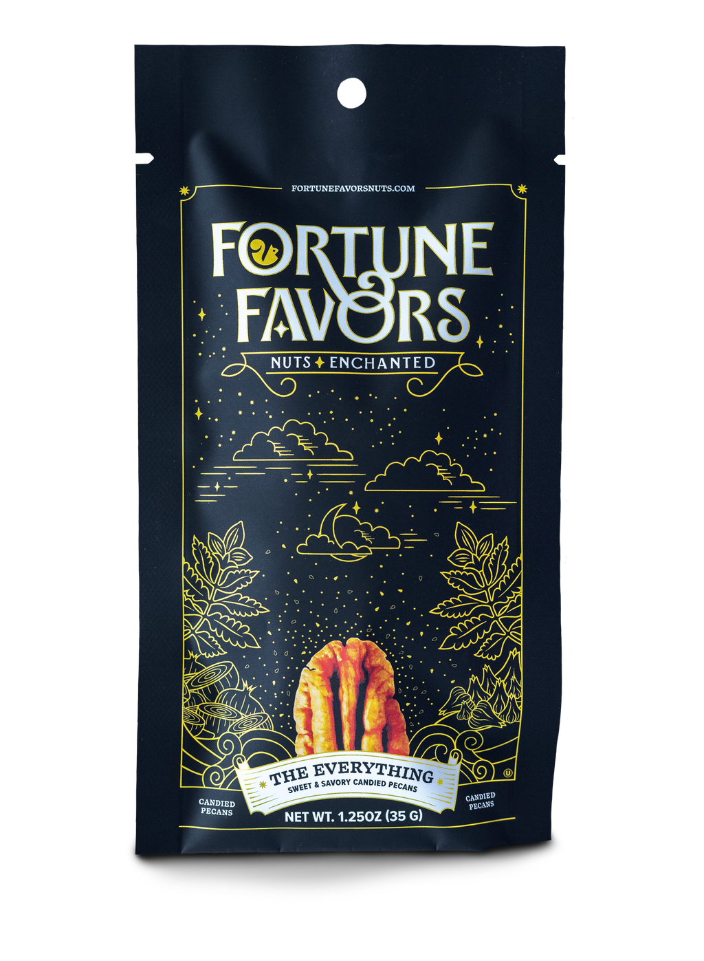 Fortune and Favors 'The Everything' Sweet & Savory Candy Mix in a 1.25 oz resealable pouch.