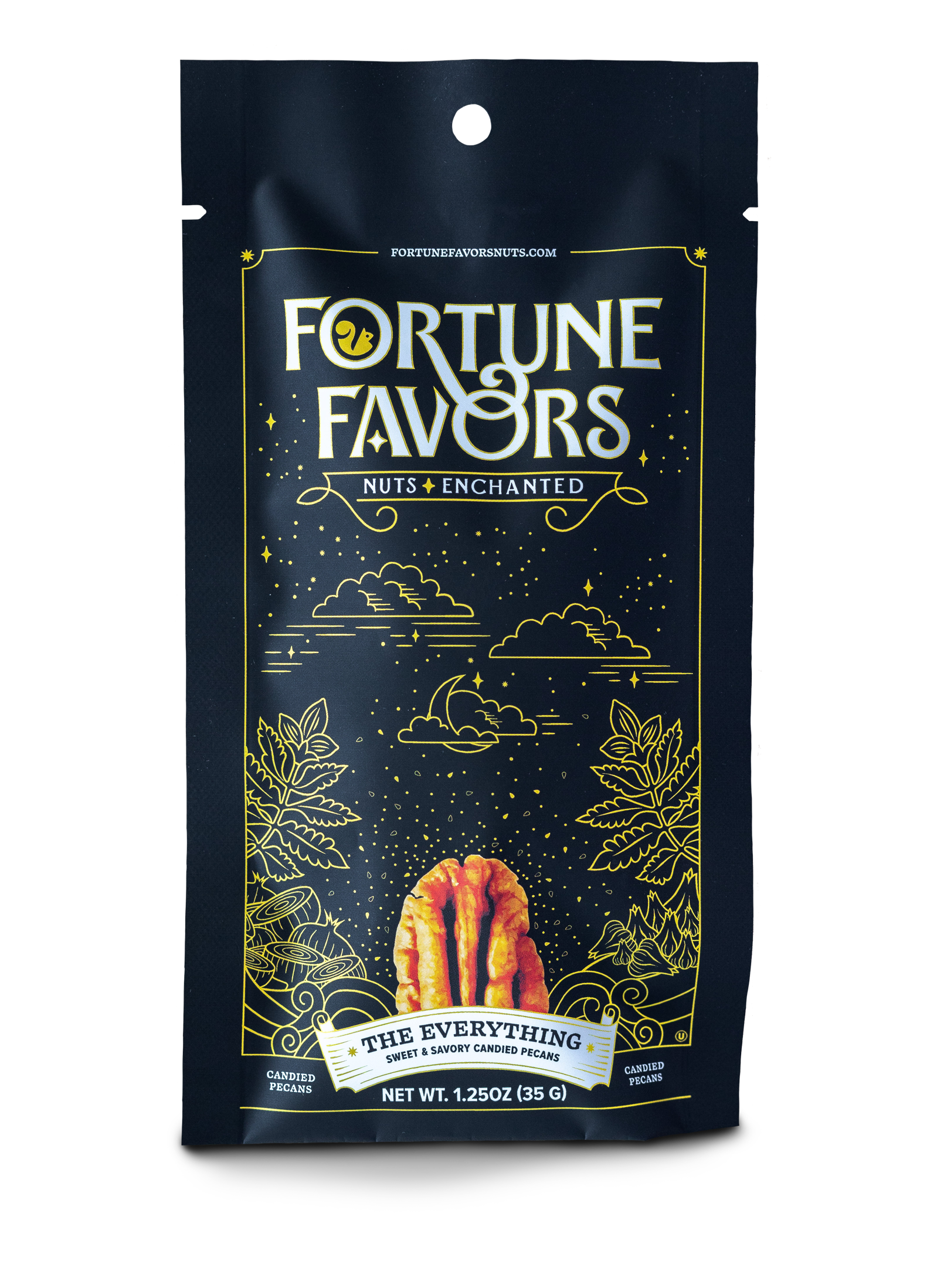 Fortune and Favors 'The Everything' Sweet & Savory Candy Mix in a 1.25 oz resealable pouch.