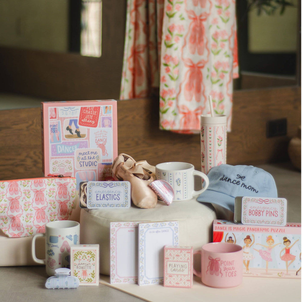 Dancer Roulette activity card game displayed as part of a gift collection.