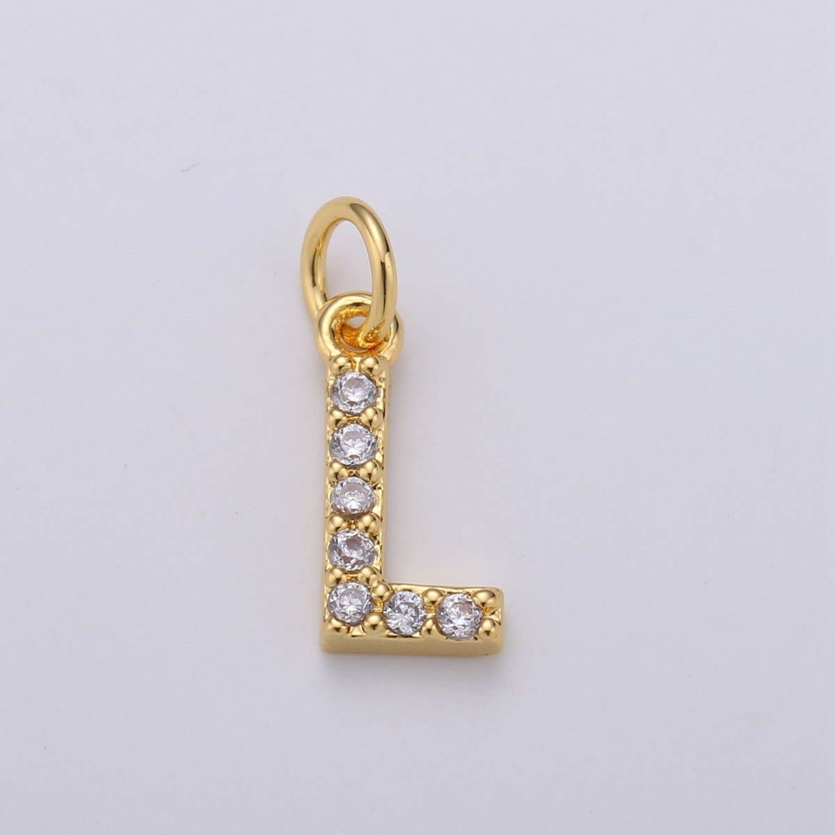 ✨ Gold Pavé Initial Charm