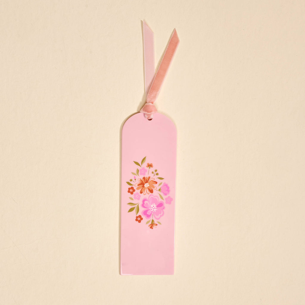 Acrylic Bookmark – Dainty Floral Pink