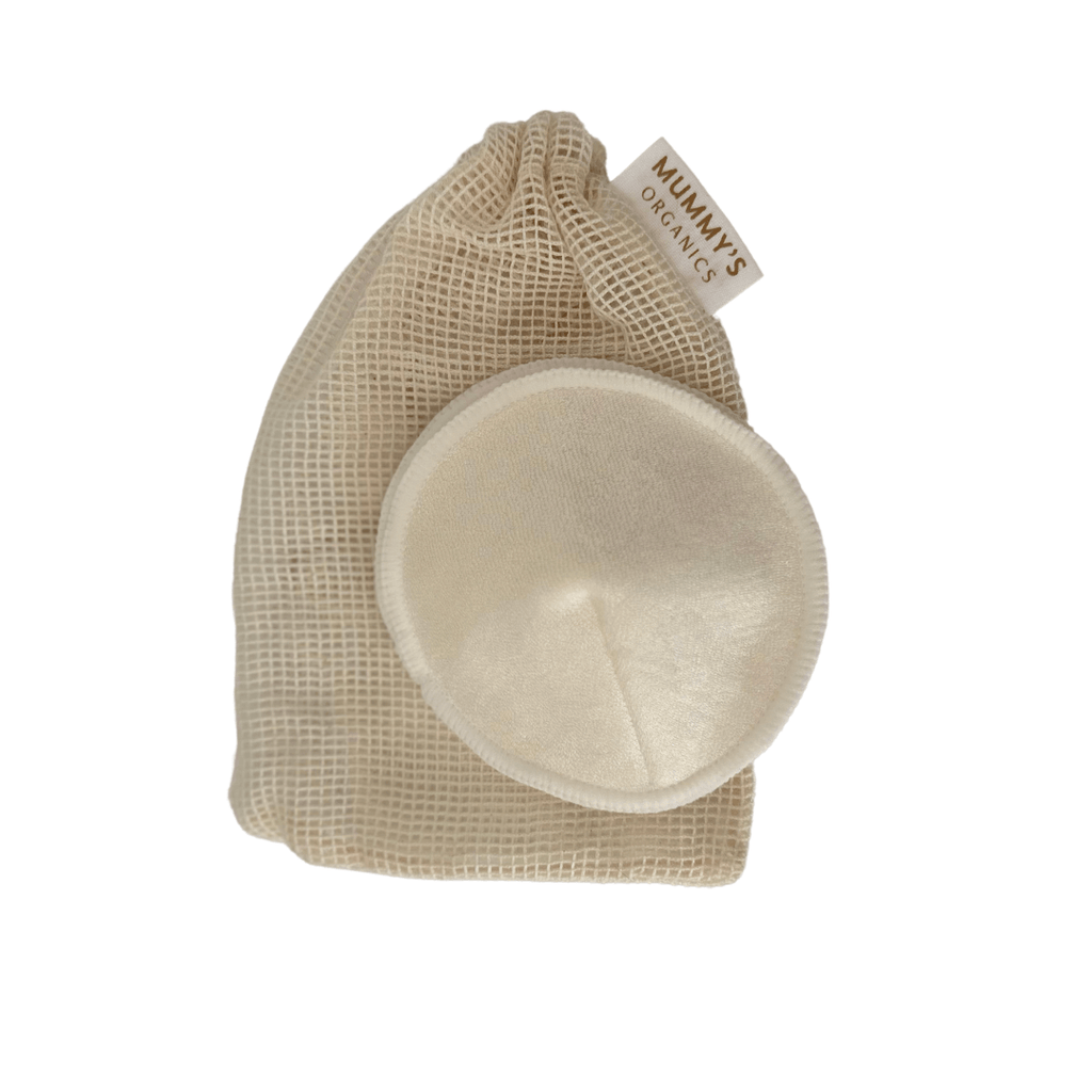 Reusable Organic Breast Pads (6 Pack) – Bamboo & Cotton Nursing Pads for Breastfeeding Moms