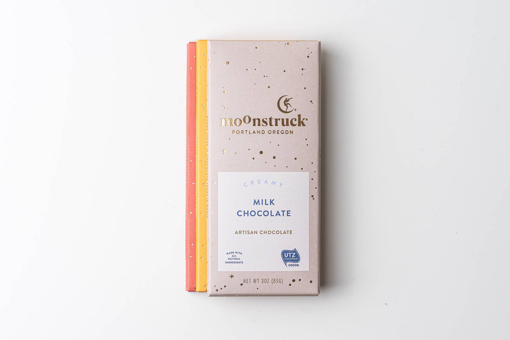 Moonstruck Creamy Milk Chocolate Bar – Artisan Gourmet Chocolate