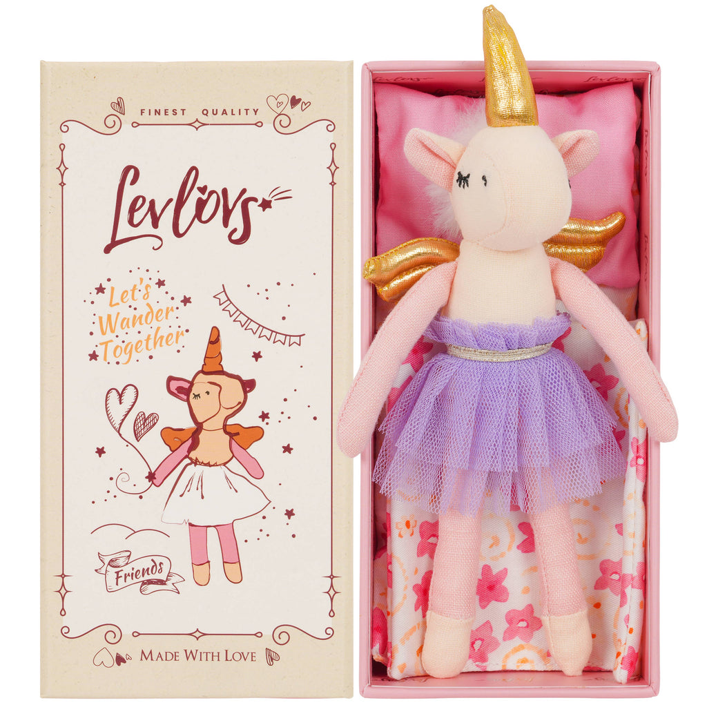 Levlovs Unicorn Bella in Her Keepsake Box