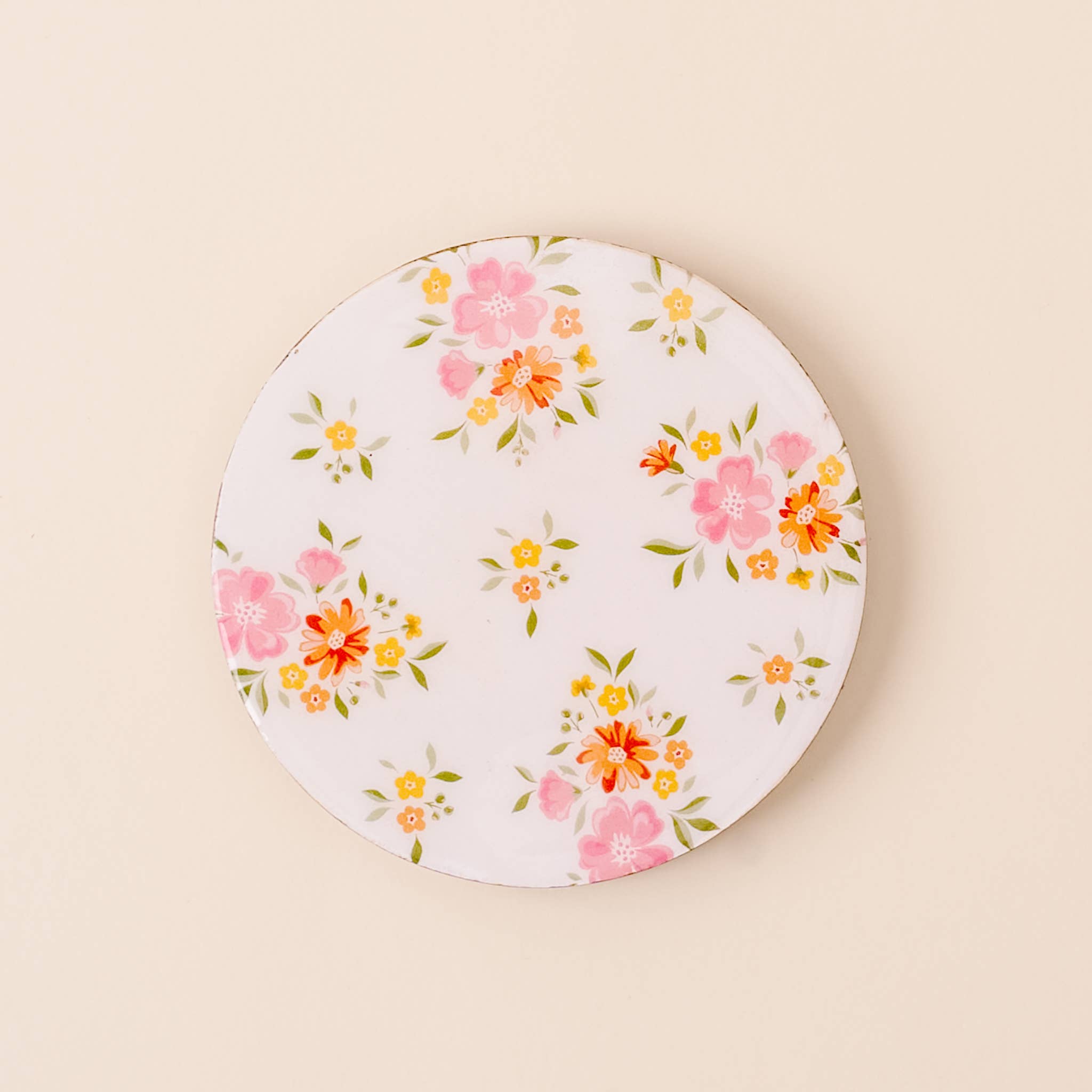 Wood Enamel Coaster - Endless Daydream Cream