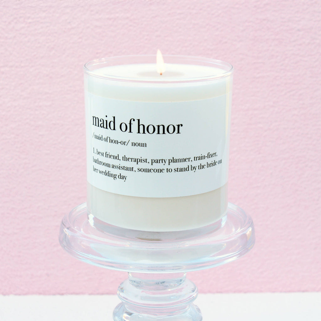 Maid of Honor Definition Soy Candle