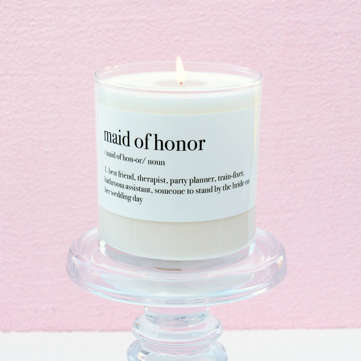 Maid of Honor Definition Soy Candle