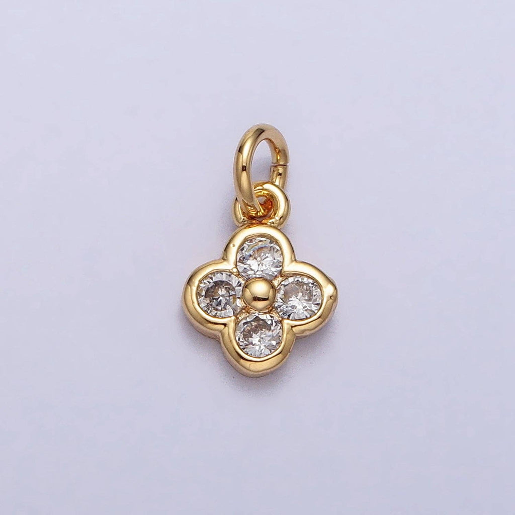 ✨ CZ Quatrefoil Clover Charm
