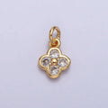 ✨ CZ Quatrefoil Clover Charm