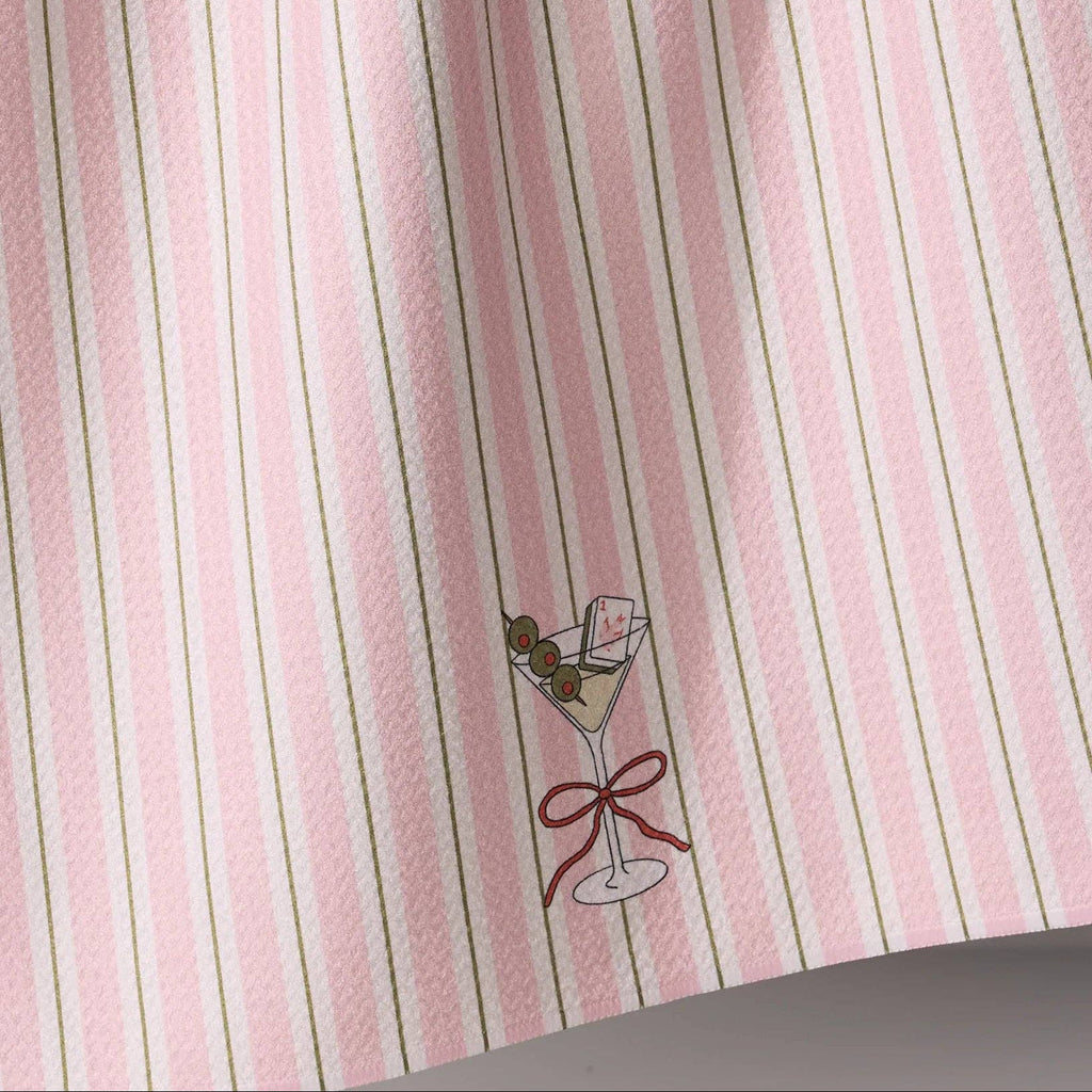 Martini Stripe Tea Towel - Mahjong