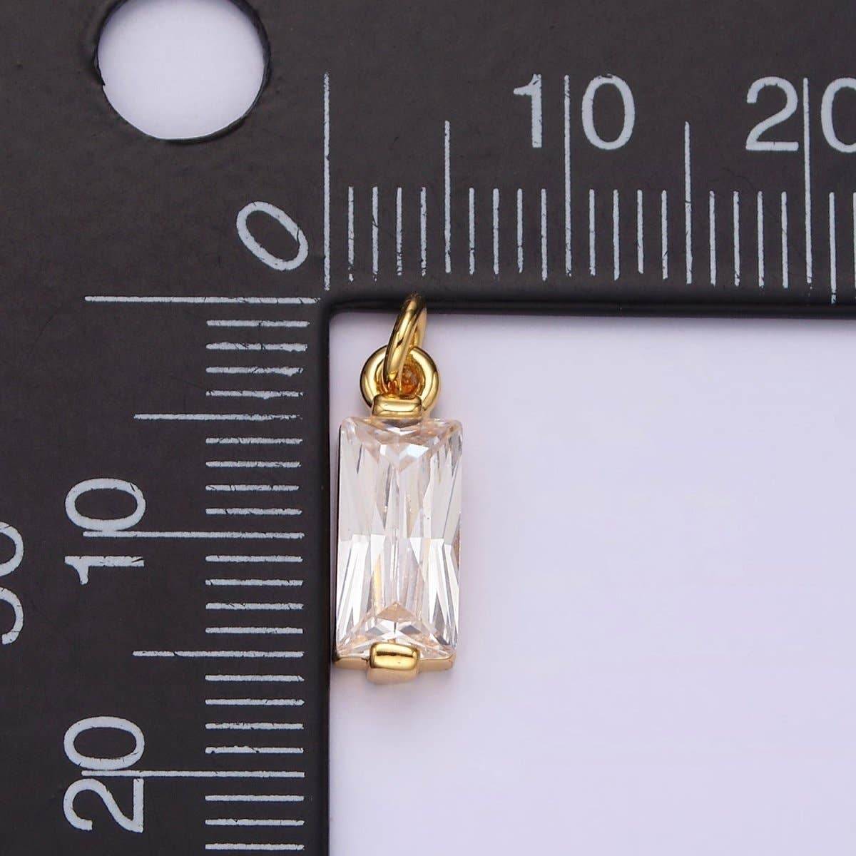 🟡 Baguette Bezel Charm