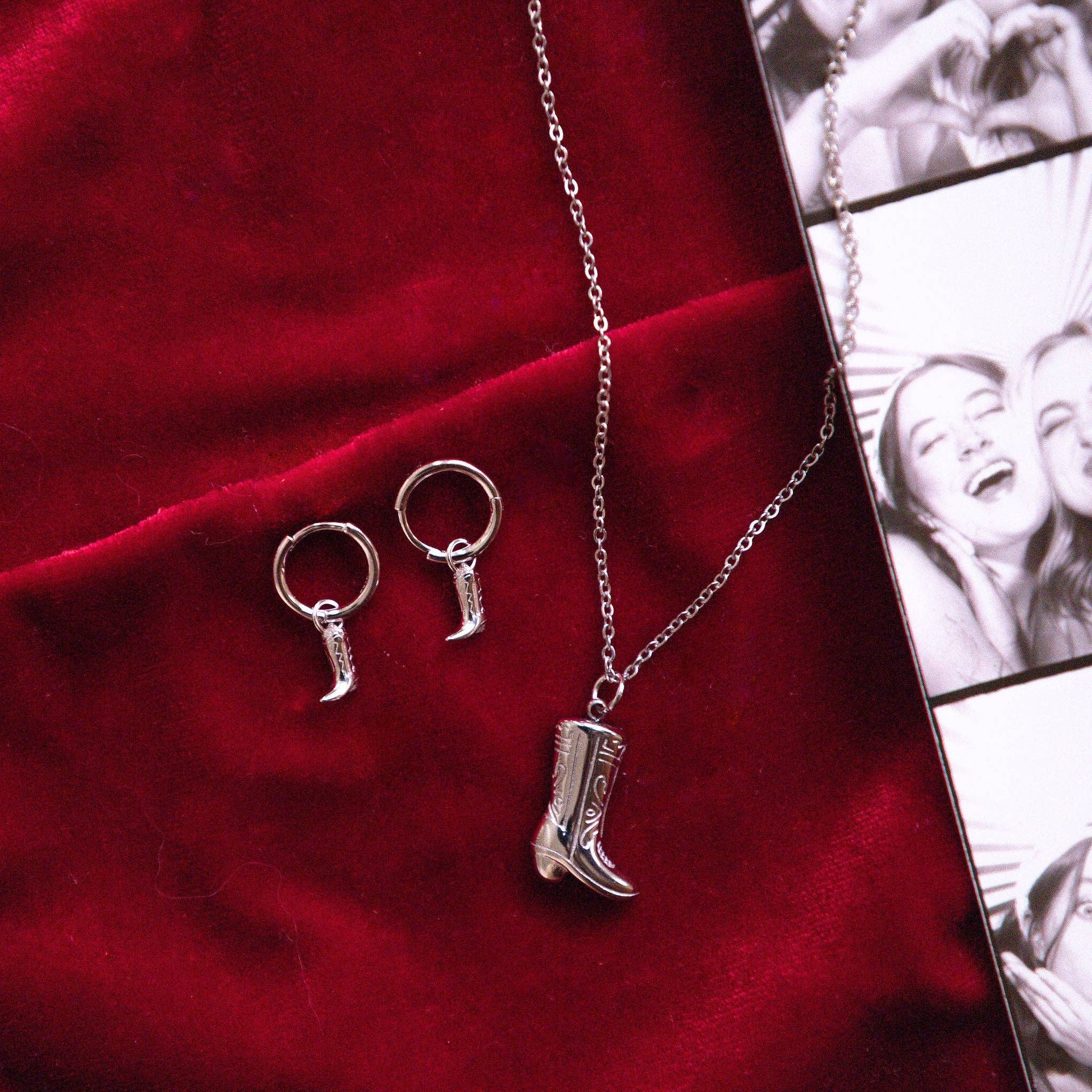 Dolly Boot Necklace – Gold Cowboy Boot Charm Necklace