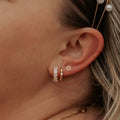 Flower Flat Back Stud Earrings – Gold Floral Ear Stack Studs