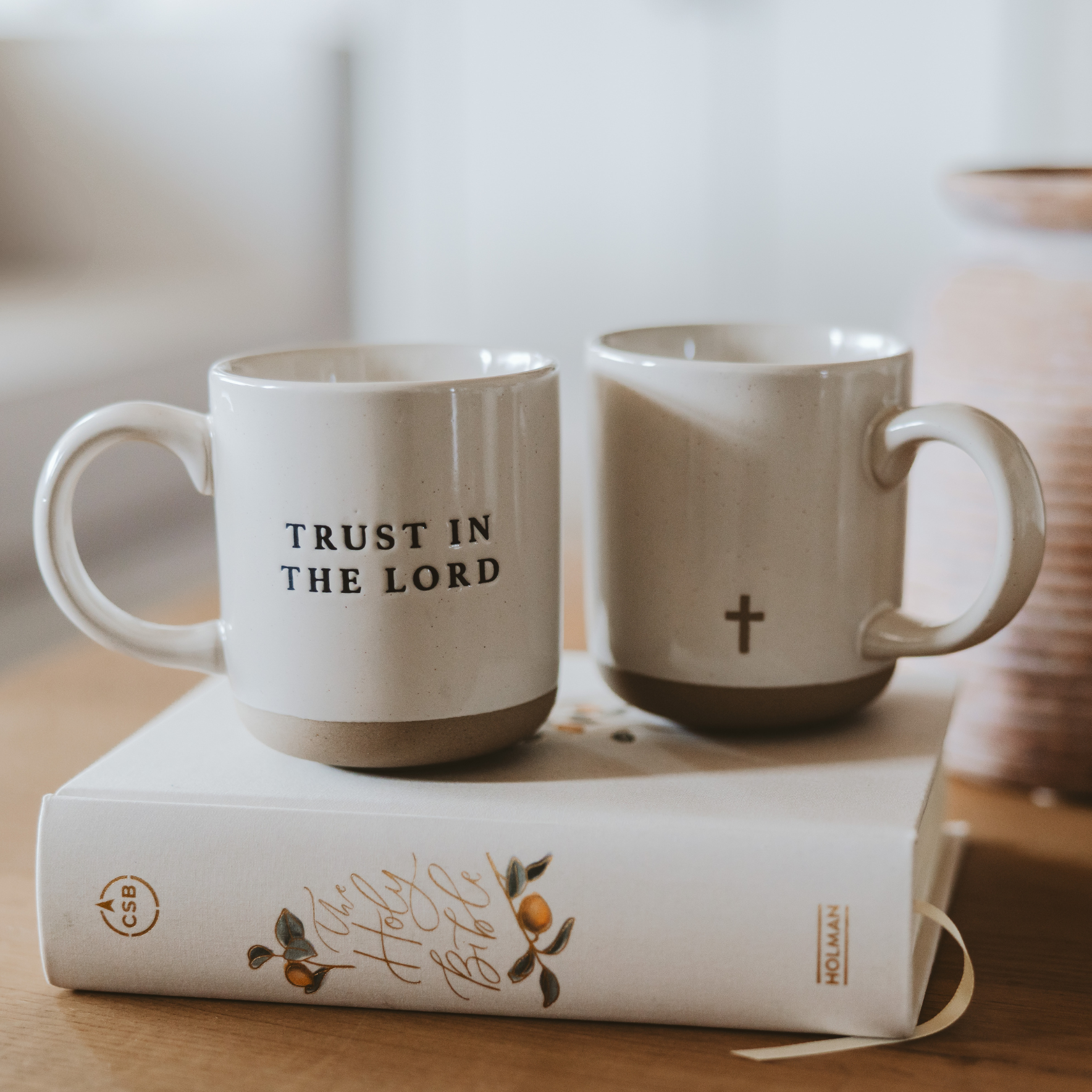 Cross Stoneware Coffee Mug – Faith Inspired Christian Gift