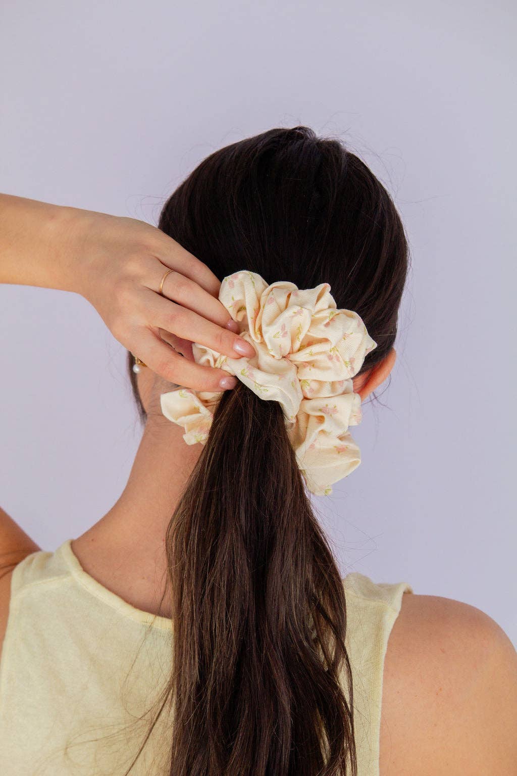Pink Tulip Jumbo Scrunchie