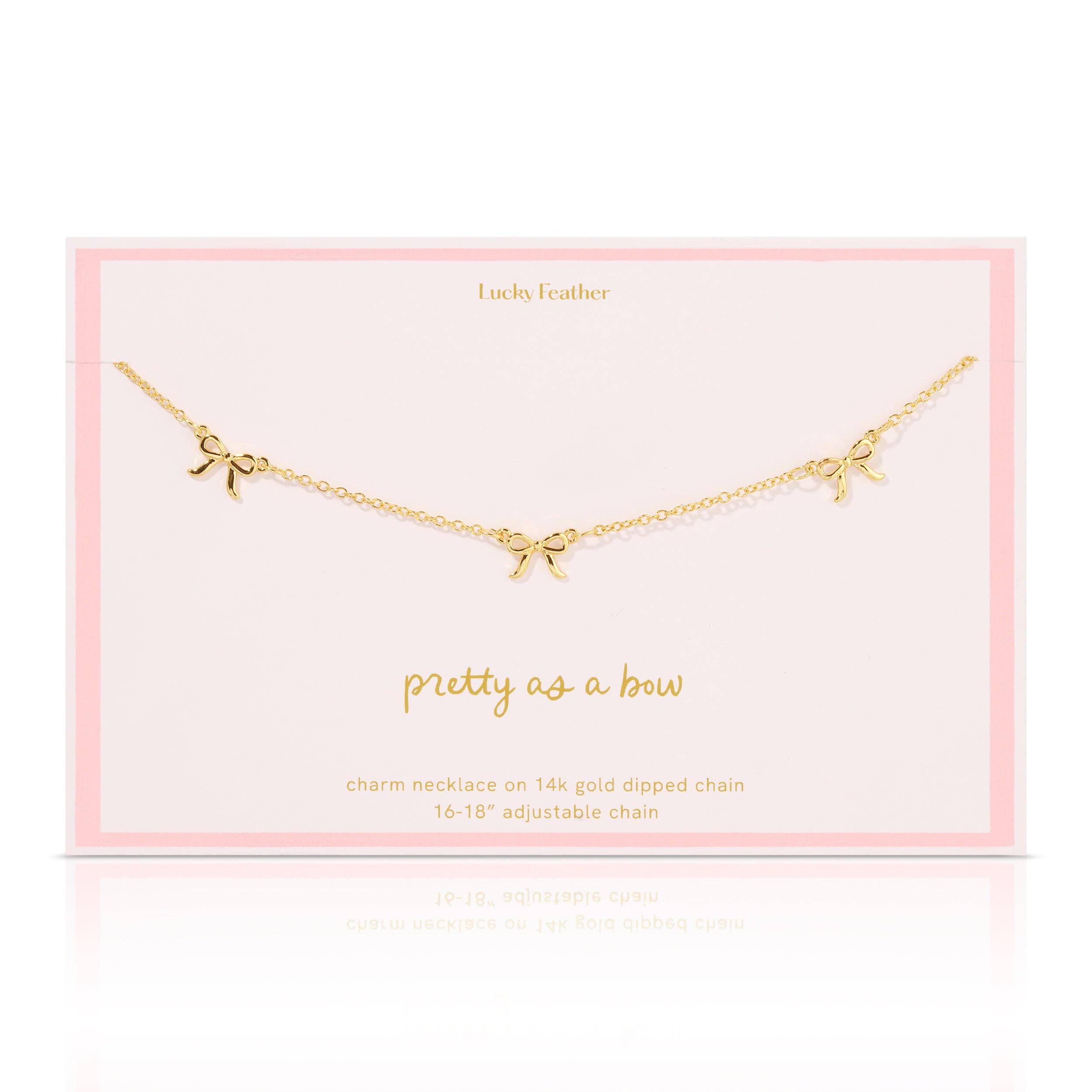 Beautiful Bows Necklace – Gold Bow Charm Necklace