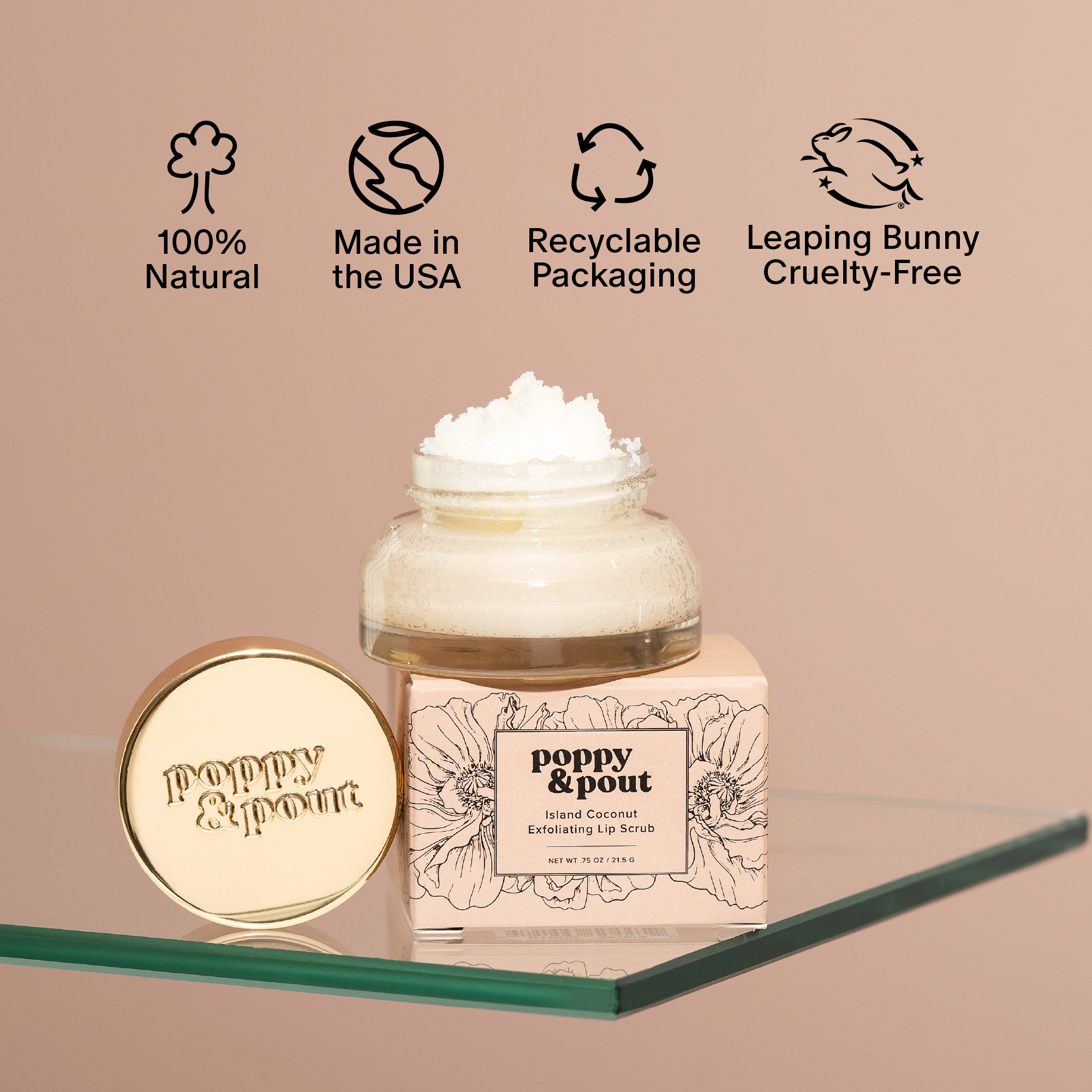 Island Coconut Lip Scrub – Natural Exfoliating Lip Care Gift