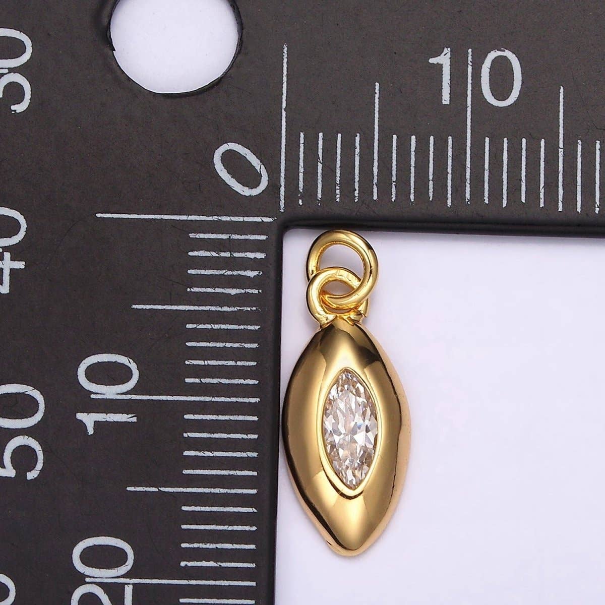 🟡 Marquise Bezel Charm
