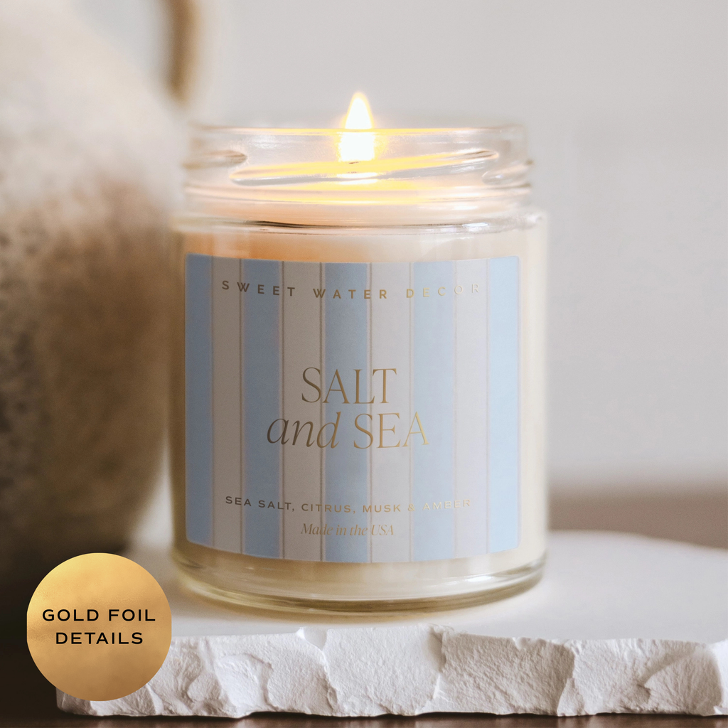 Salt & Sea Soy Candle – Fresh Coastal Home Fragrance