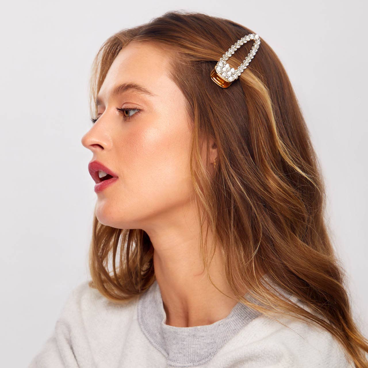 Gold Rhinestone Hair Clip – Statement Hair Accessory