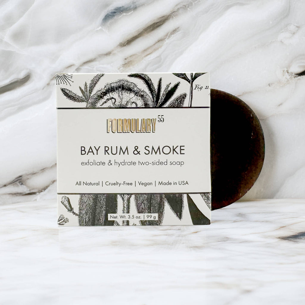Bay Rum & Smoke Exfoliate & Hydrate Two-Sided Soap